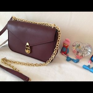 Calvin Klein Lock Daytonna Leather Flap Handbag